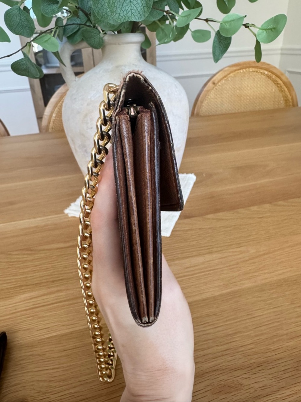 ✅AUTH✅SET OF LOUIS VUITTON WALLET ON A CHAIN+KEYHOLDER - Picture 12 of 17